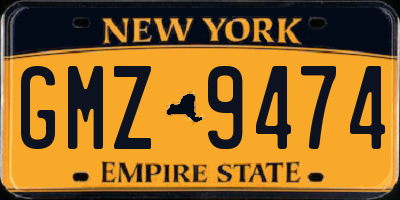 NY license plate GMZ9474