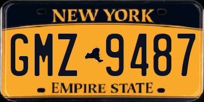 NY license plate GMZ9487