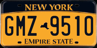 NY license plate GMZ9510