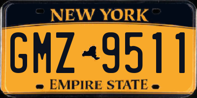 NY license plate GMZ9511