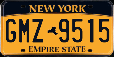 NY license plate GMZ9515