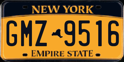 NY license plate GMZ9516