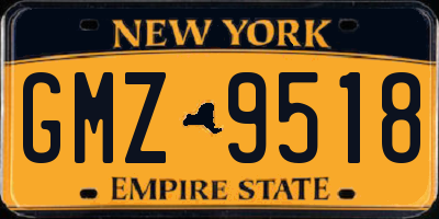 NY license plate GMZ9518