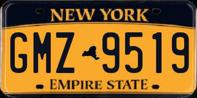 NY license plate GMZ9519