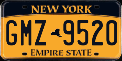 NY license plate GMZ9520