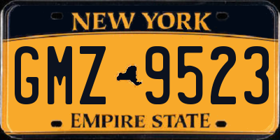 NY license plate GMZ9523