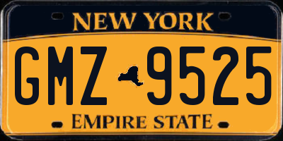 NY license plate GMZ9525