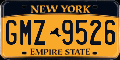 NY license plate GMZ9526