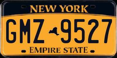 NY license plate GMZ9527