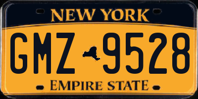 NY license plate GMZ9528