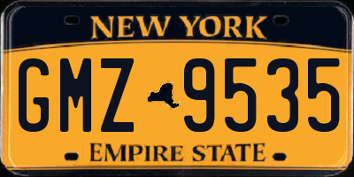 NY license plate GMZ9535