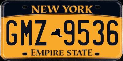 NY license plate GMZ9536