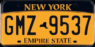 NY license plate GMZ9537