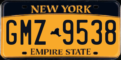 NY license plate GMZ9538