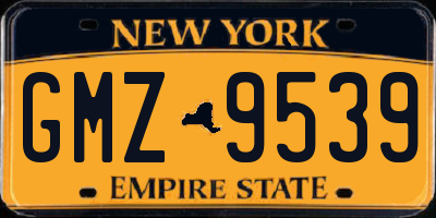 NY license plate GMZ9539