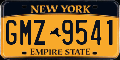 NY license plate GMZ9541