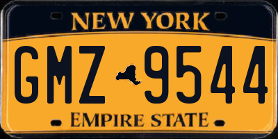 NY license plate GMZ9544