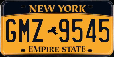 NY license plate GMZ9545