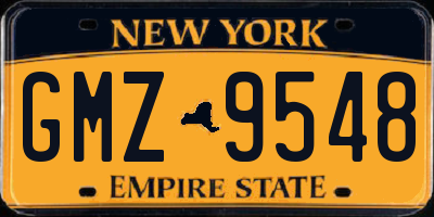 NY license plate GMZ9548