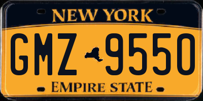 NY license plate GMZ9550