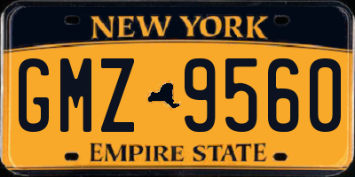 NY license plate GMZ9560