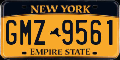 NY license plate GMZ9561