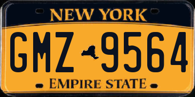 NY license plate GMZ9564