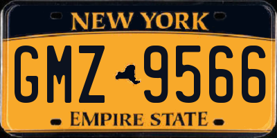 NY license plate GMZ9566