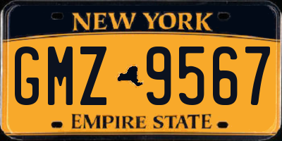 NY license plate GMZ9567