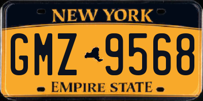 NY license plate GMZ9568