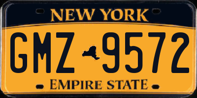 NY license plate GMZ9572