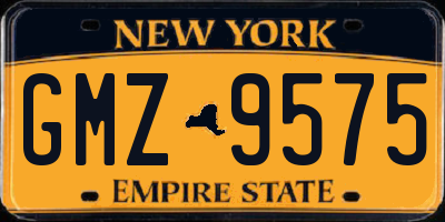 NY license plate GMZ9575