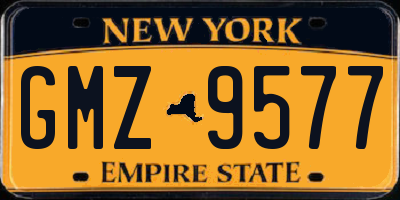 NY license plate GMZ9577