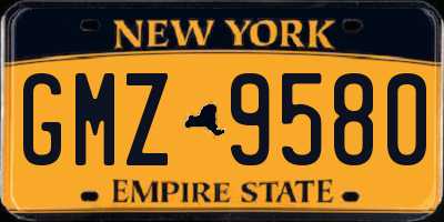 NY license plate GMZ9580
