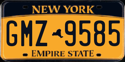 NY license plate GMZ9585