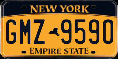 NY license plate GMZ9590