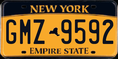 NY license plate GMZ9592