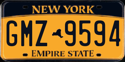 NY license plate GMZ9594