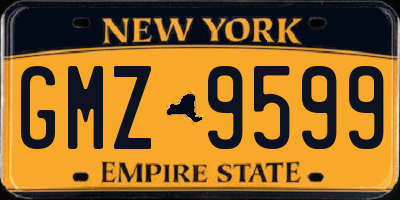 NY license plate GMZ9599