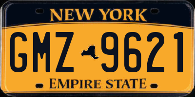 NY license plate GMZ9621