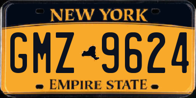NY license plate GMZ9624