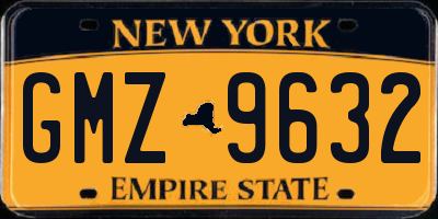 NY license plate GMZ9632