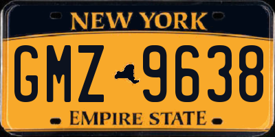 NY license plate GMZ9638