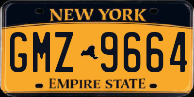 NY license plate GMZ9664