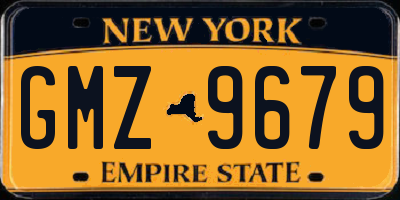 NY license plate GMZ9679