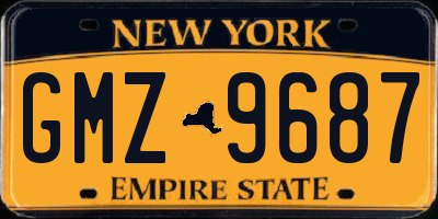 NY license plate GMZ9687