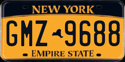 NY license plate GMZ9688