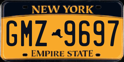 NY license plate GMZ9697