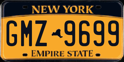 NY license plate GMZ9699