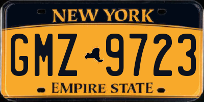 NY license plate GMZ9723